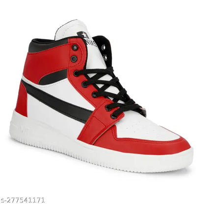 Attractive & Stylish outdoor, Partywear, Sneaker Shoes For Men's & Boy's High Tops For Men (Red)